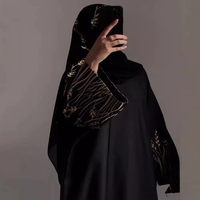 Nuosha OEM Nouvelle Mode Cardigan Abaya Robe Brodé de Style Moyen-Oriental Arabe CE Usage Quotidien