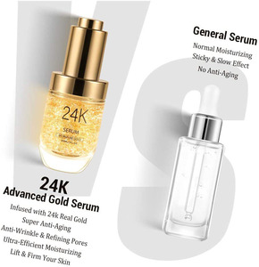 Özel etiket yüksek kaliteli Anti-Aging 24K <span class=keywords><strong>nano</strong></span> ipek altın yüz serumu ile c vitamini cilt nemlendirici hediye yüz serumu - Product Image 2