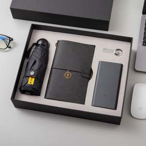 Paraguas Portátil Pequeño y Colorido de Moda con Cuaderno y Batería Externa con Memoria USB, Set de Regalo de Tendencia para 2025 - Product Image 5