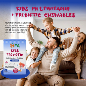 Factory Customization Kids Probiotic Chewable Tablets Probiotic <b>Supplement</b> for Digestive Health with Multivitamin Boost Immunity - Product Image 6