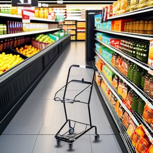 ตะกร้าช้อปปิ้งลวดโลหะ2ชั้นสำหรับร้านขายของชำและร้านค้าปลีก - Product Image 6