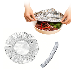 Cubiertas Universales de Papel de Aluminio para Alimentos, Envoltorios Elásticos de Papel de Aluminio para Tazones, Ollas y <span class=keywords><strong>Sartenes</strong></span> - Product Image 1