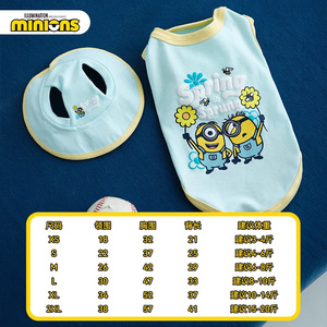 Hoopet Minions Conjunto de chaleco y sombrero de algodón con diseño de flores de primavera para perros, ropa para cachorros, traje transpirable para mascotas, temporada de primavera - Product Image 4