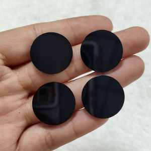 Disque en Agate Onyx Noir de 20 mm, Forme de Pièce de Monnaie, Double Face Polie, Pierre Naturelle, Épaisseur 2 mm, pour la Fabrication de Bijoux - Product Image 2