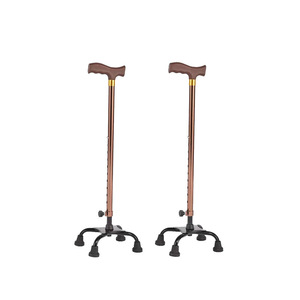 Four Corner Walking Stick Aluminum Alloy Telescopic Lightweight For Elderly Support Aid - Product Image 1