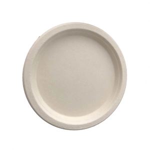 Platos Redondos Desechables Ecológicos de Pulpa de Bambú Biodegradable y Compostable de 6 Pulgadas para el Hogar - Product Image 1