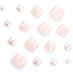 Parche de <span class=keywords><strong>uñas</strong></span> ABS <span class=keywords><strong>rosa</strong></span> brillante plateado de moda minimalista Fácil aplicación <span class=keywords><strong>Uñas</strong></span> postizas para dedos - Product Image 3