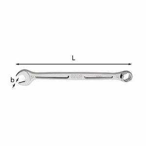 Llave Combinada de 13 mm, Métrica, con Mordazas Lisas, Grado Industrial, Acero al Cromo Vanadio - Product Image 1