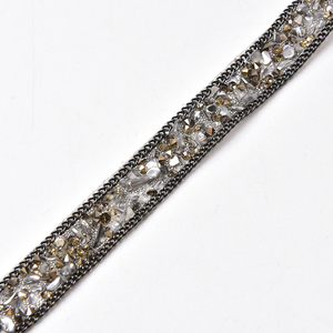 <span class=keywords><strong>Ruban</strong></span> adhésif thermocollant fantaisie en chaîne de cristaux de 1,5 cm <span class=keywords><strong>pour</strong></span> artisanat, vêtements de mariage, chaussures et décorations DIY - Product Image 4