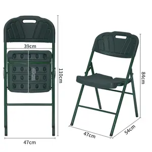 Hitree pabrik grosir Portable Outdoor Indoor Restoran mebel lipat kursi plastik untuk acara kursi makan