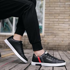 Vente en gros de mocassins blancs pour hommes LYKU, nouvelle mode, à lacets, doux, confortables, décontractés, pour toutes les saisons - Product Image 2