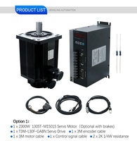 Kit de moteur servo AC à couple élevé HLTNC 2,3 kW 15 Nm 1500 tr/min 220 V 130 mm à bride NEMA 52 130ST-M15015 avec driver T3M