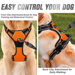 เสื้อกั๊กฝึกสุนัขสีส้มแบบกำหนดเองได้ ปรับขนาดได้ สายรัดอกลูกสุนัข XS Schrittgeschirr Fur Welpen เพื่อความสะดวกสบายสำหรับคุณและสุนัขของคุณ - Product Image 5