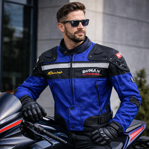 Chaqueta de Seguridad Deportiva para Motociclismo y Automovilismo Motowolf de Duhan Stock, Transpirable, con Protección CE - Product Image 1