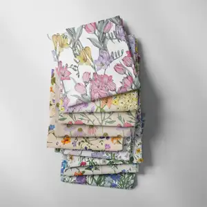 OEM & ODM ليبرتي تانا مطبوعة قماش ماعز زهور ملونة بالجملة للخياطة