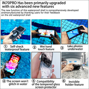 360 bảo vệ đầy đủ không thấm nước điện thoại di động Trường hợp dưới nước cuộc gọi rõ ràng điện thoại di động Trường hợp trong hồ bơi hoặc biển sâu - Product Image 3