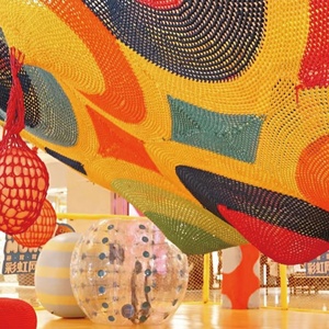 Aire de jeux intérieure <span class=keywords><strong>Rainbow</strong></span> Net avec jeux doux et corde à grimper pour équipement de parc d'attractions et zones pour tout-petits, grande capacité - Product Image 2