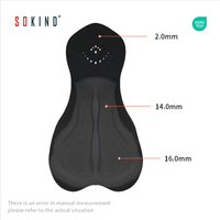 Shorts de cyclisme rembourrés Sokind haute performance pour hommes adultes, antibactériens, en chamois écologique, respirants, séchage rapide, Spandex/Nylon