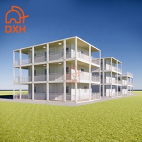Maison préfabriquée en conteneurs démontables à 3 étages, hôtel, dortoir, appartement, hôpital modulaire en conteneurs préfabriqués