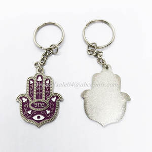 Porte-clés amulette à main hamsa personnalisé, breloques du moyen-orient, israël, bijoux turcs, 5 pièces - Product Image 3