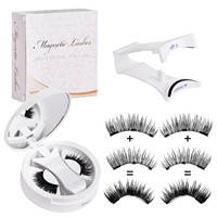 Cils magnétiques 3D faits à la main, légers et naturels, courbure CC, vente en gros avec logo personnalisé, emballage couleur et applicateur réutilisable