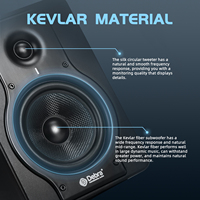 Meilleures Ventes DX5A Enceintes de Monitoring Professionnelles Stéréo DJ 5 Pouces HiFi Actives pour Studio Informatique
