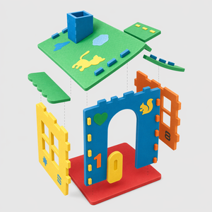 Set di Costruzioni Castello delle Principesse in EVA, Puzzle 3D Fai-da-Te, Casa delle Bambole, Giocattolo Educativo STEM per Ragazze, Regalo di Compleanno Certificato CPC - Product Image 6