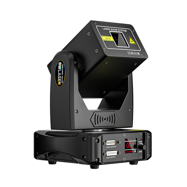 6W Laser Moving Head Laser Light Projector Moving Head Animation Laser Lights DJ Party Lazer Light for Events Club Stage
