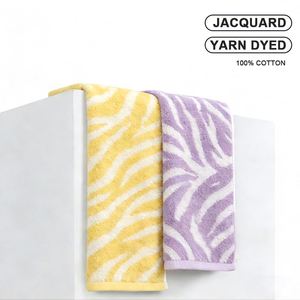 Serviette de Bain et Drap de Lit Jacquard Personnalisé Fait Main en Coton Rayé Ultra Doux Teint Écologique pour Hôtels de Luxe - Product Image 3