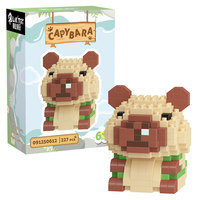 Lot de blocs de construction micro-diamants Tortue Capybara en gros, 227 pièces, mini-briques animales en forme de coquille, fournisseur en vrac, cadeau d'anniversaire