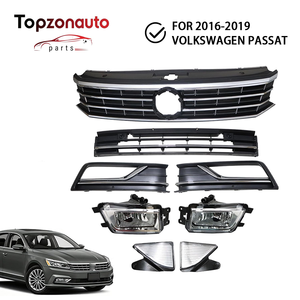 Topzonauto per Volkswagen <span class=keywords><strong>Passat</strong></span> 2016-2019 Griglia Inferiore Paraurti Anteriore con Luce Fendinebbia e Riflettore 561854662HRYP 561853671 561941700C - Product Image 1