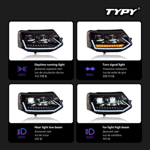 Accessori Auto luci a LED per Auto gruppo fari per <span class=keywords><strong>VW</strong></span> Volkswagen <span class=keywords><strong>Caravelle</strong></span> <span class=keywords><strong>T5</strong></span> 2011-2015 fari dinamici Start-up DRL - Product Image 3