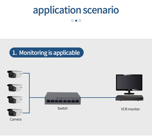 Tiêu chuẩn chất lượng cao 10/100Mbps 8-Port 100M <span class=keywords><strong>Ethernet</strong></span> chuyển đổi bao gồm một bộ chuyển đổi điện - Product Image 5