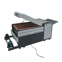 Imprimante DTF abordable de 60 cm avec 2 têtes XP600 I3200 et agitateur de poudre automatique amélioré avec purificateur intégré pour la production en série