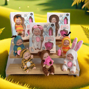 Muñeca <span class=keywords><strong>Reborn</strong></span> de Peluche Transfronteriza para Dormir, Mini, con Biberón y Chupete, Set de Juguete para Niñas Pequeñas para Jugar en Casa - Product Image 1