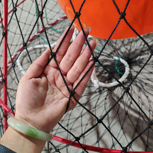 Nasse ronde multifilament pour crabons royaux, pot à crevettes robuste avec double nœud, cage de pêche en haute mer à une entrée pour la capture des crabons - Product Image 6