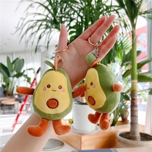 Cute Half Avocado Soft Plush Keychain Fruit Pendant <b>Bag</b> Charms for Car Accessories for Christmas Valentines Day <b>Gift</b> - Product Image 4