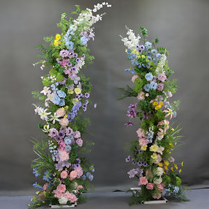 ซุ้มดอกไม้ประดิษฐ์กุหลาบขาวสำหรับตกแต่งงานแต่งงาน ซุ้มดอกไม้รูปแตรสำหรับฉากหลังงานแต่งงาน - Product Image 6