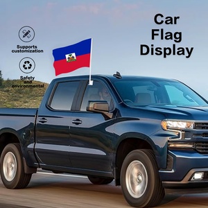 Bandera de Haití para el Día del Desfile, Bandera para Ventana de Auto de 12x18 Pulgadas, Personalizada, de Poliéster de Doble Cara, con Clip Resistente - Product Image 5