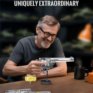 Puzzle 3D en métal <span class=keywords><strong>Piececool</strong></span> Revolver, kit de modèle en acier inoxydable à monter soi-même, cadeau de collection pour adultes et adolescents - Product Image 6