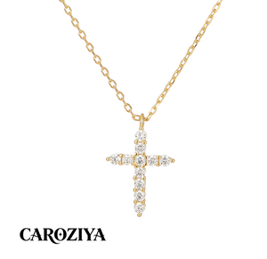 Meistverkaufte 925 Sterling Silber Kreuz Zirkon Anhänger Halsketten für Frauen - Product Image 1