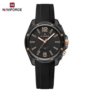 นาฬิกาข้อมือผู้หญิง NAVIFORCE NF6103 สายซิลิโคนเรียบง่าย นาฬิกาควอตซ์ ดีไซน์หรูหรา ทันสมัย กันน้ำ รุ่นปี 2026 - Product Image 4