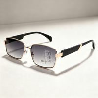 Nouvelles lunettes de lecture progressives multifocales carrées avec verres gris unisexes, verres teintés, anti-lumière bleue