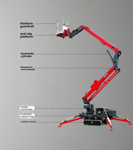 Nacelle élévatrice électrique isolée pour travaux extérieurs à haute altitude Verger Cueillette Ascenseur <span class=keywords><strong>Chariot</strong></span> articulé à araignée sur chenilles - Product Image 3
