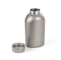 Bouteille d'eau en titane pur de 1100 ml avec bouchon à vis, légère, pour le sport et le camping en plein air