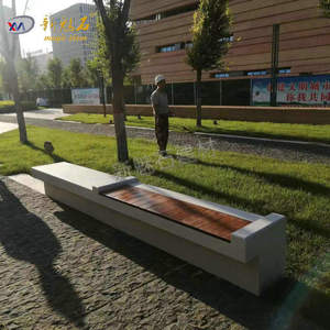 Nuevo Banco de Hormigón UHPC Magic Stone con Superficie de Madera para Exteriores, Asientos para Parques, Producto Terminado Personalizable - Product Image 3