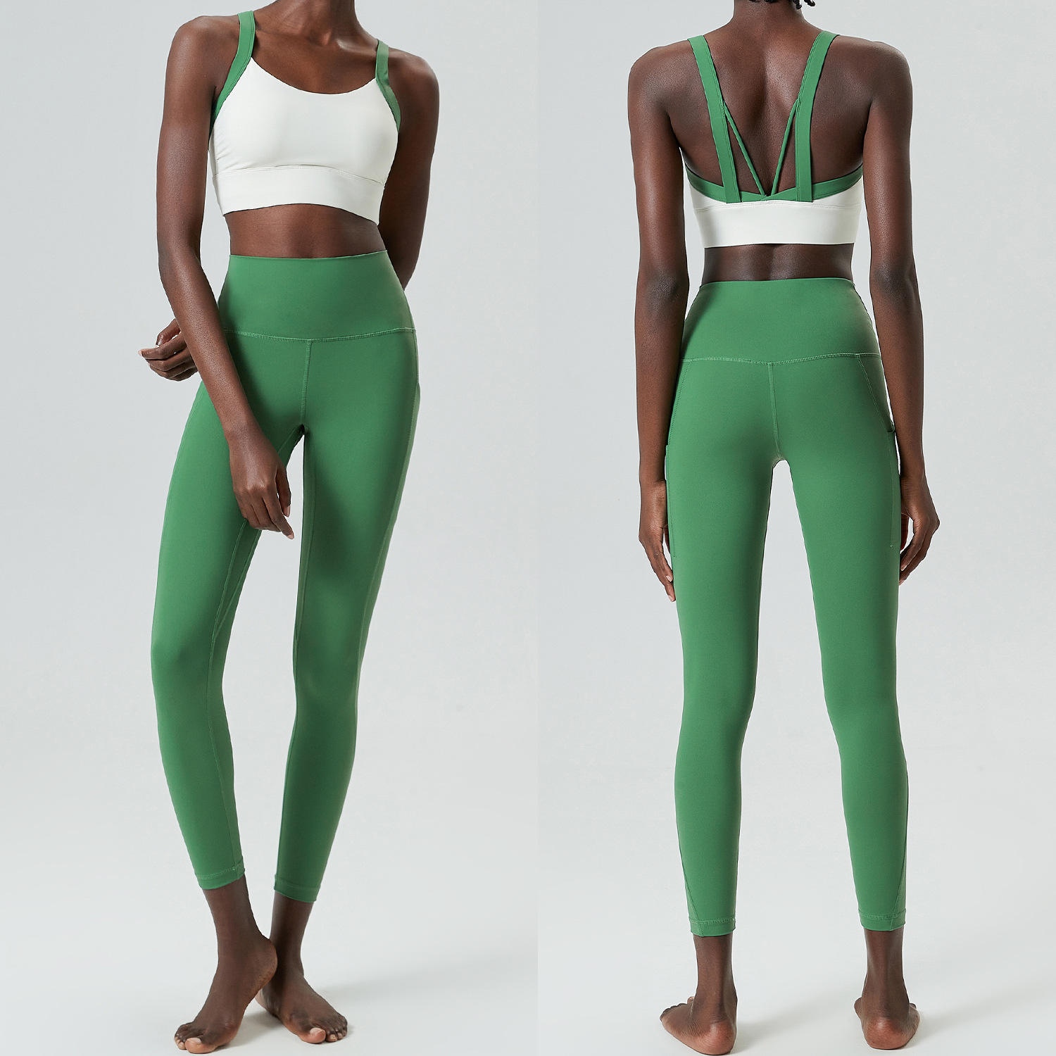 Blanco perla + verde