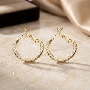 Pendientes de Aro Chapados en Oro, Pendientes de Aro de Oro Personalizados, Pendientes de Lujo, Joyería de Moda, Joyería de Oro Laminado, Oro Joyería - Product Image 3