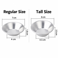Moules à tartelettes en aluminium, moules à tartelettes rondes, mini moules à gâteaux, moules à pâtisserie pour restaurants, traiteurs, buffets et pâtisserie maison
