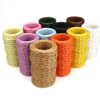2mm * 50m fil torsadé naturel artisanat macramé chaîne bricolage raphia papier ficelle fil de fer inclus pour les mariages saint valentin